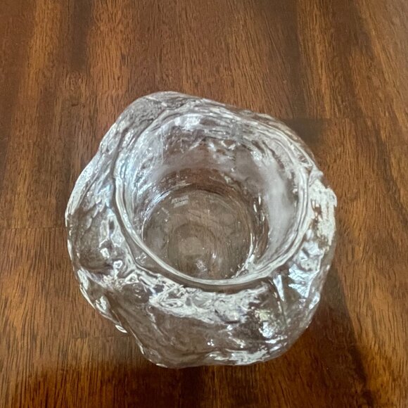 Vintage Kosta Boda Sweden Crystal Snowball Tea Votive Candle Holder Paperweight! - Picture 2 of 5